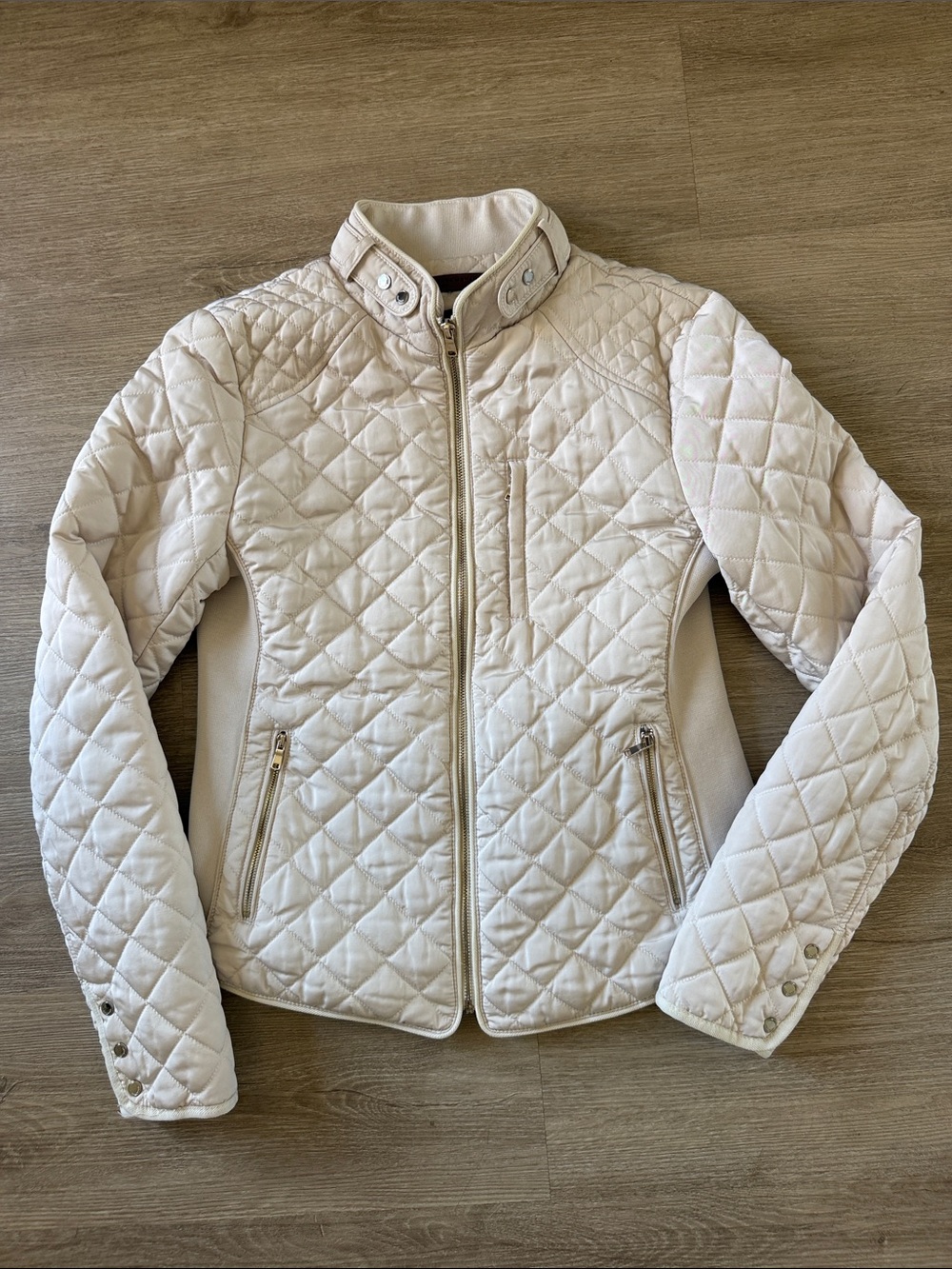 Zara Quilted Women's Jacket in Cream